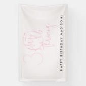 30歳気のあるそぶりをしたピンクモダン30歳の誕生日 横断幕 (縦)