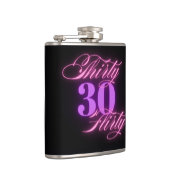 30歳気のあるそぶりをした誕生日ネオンピンク黒シック フラスク (右)