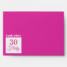 30歳気のあるそぶりをした誕生日ホットピンクパーソナライズされた封筒