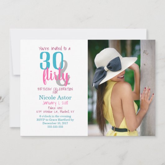 30歳気のあるそぶりをした30歳の誕生日招待状 招待状 (正面)