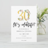 30歳祝の金ゴールドパーティー 招待状 (スタンド正面)
