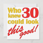 30歳笑わされるの誕生日パーティの招待状 招待状 (正面)