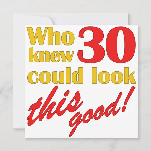 30歳笑わされるの誕生日パーティの招待状 招待状 (正面)