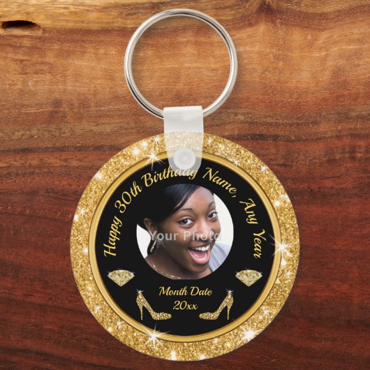 30歳素晴らしの誕生日パーティーパーソナライズされたの好意 キーホルダー (正面)