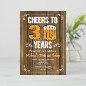 30歳素朴誕生日の30番ウッド 招待状 (スタンド正面)