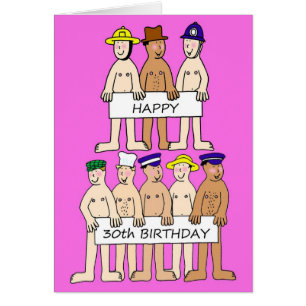 30歳誕生日の漫画の男性おめでとう