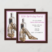 30歳誕生日パーティーシューズ招待状 招待状 (正面/裏面)