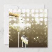 30歳誕生日パーティー招待状 エレガントベージュゴールド 招待状 (裏面)