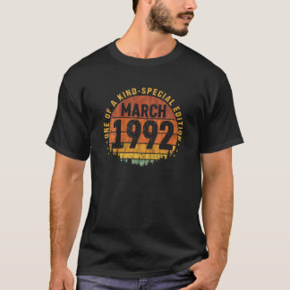 30歳誕生日ヴィンテージ1992年3月30日バレ Tシャツ