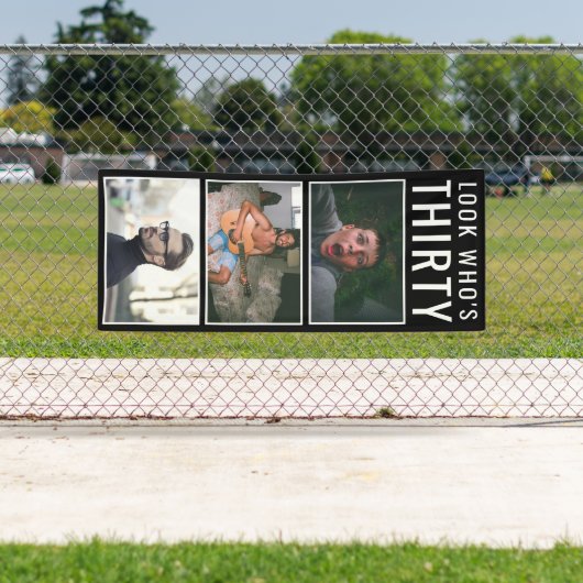 30歳誕生日写真バナー 横断幕 (インサイチュ)