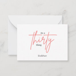 30歳誕生日感謝していだ ノートカード