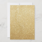 30歳誕生日招待状ブラック&金ゴールドグリッター 招待状 (裏面)