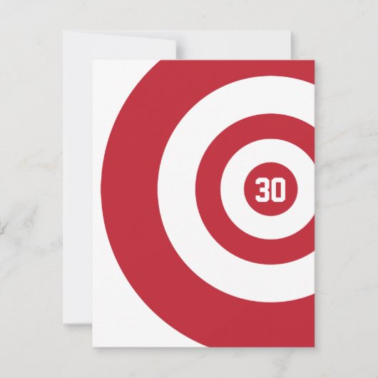 30歳誕生日-ターゲットブルスイ招待状 招待状 (正面)