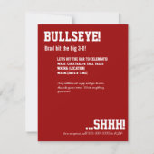 30歳誕生日-ターゲットブルスイ招待状 招待状 (裏面)