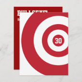 30歳誕生日-ターゲットブルスイ招待状 招待状 (正面/裏面)