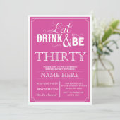 30歳食べ以上の誕生日パーティー招待状 招待状 (スタンド正面)