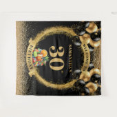 30歳魅力的の誕生日ウイスキーのカクテルバナー タペストリー (正面(横))