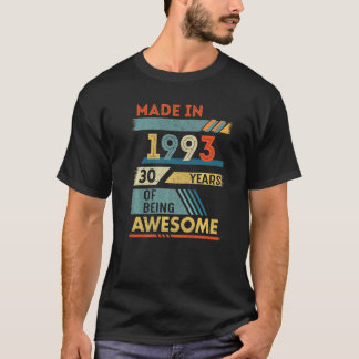 30歳1993年に作られた30年の素晴らしい Tシャツ