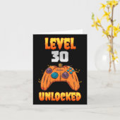 30歳30歳の誕生日レベル30ロック解除されたビデオ カード (黄色い花)