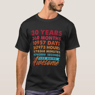 30歳360カ月素晴らしヴィンテージ30日 Tシャツ