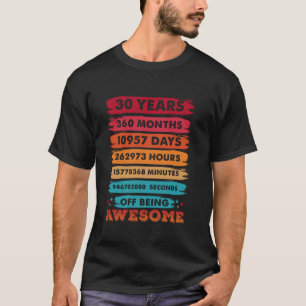 30歳360カ月素晴らしヴィンテージ30日 Tシャツ