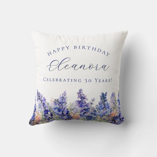 30歳7月誕生花ギフトカスタム クッション (裏面)