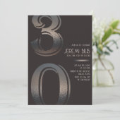 30歳 ミニマルな招待状 招待状 (スタンド正面)