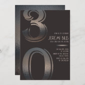 30歳 ミニマルな招待状 招待状 (正面/裏面)