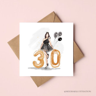 30歳、誕生日おめでとう ノートカード