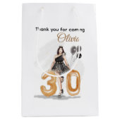 30歳、誕生日おめでとう ミディアムペーパーバッグ (正面)