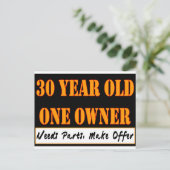 30歳、1人のオーナー – パーツが必要、提供を行う ポストカード (スタンド正面)