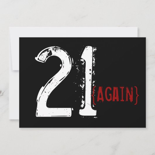 30歳- 21歳-誕生日招待状 招待状 (正面)