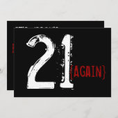 30歳- 21歳-誕生日招待状 招待状 (正面/裏面)