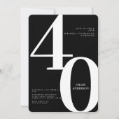 30歳、40歳、50歳、60歳の誕生日 招待状 (正面)
