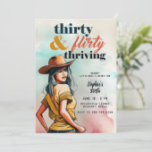 30気のあるそぶりをした歳の西シック30歳の誕生日 招待状 (スタンド正面)