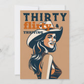 30気のあるそぶりをした歳の西レトロ 招待状 (正面)