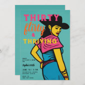 30気のあるそぶりをした歳の西漫画 招待状 (正面/裏面)