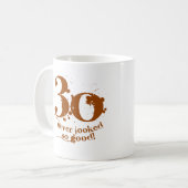 30決してとてもよく見られる! コーヒーマグカップ (正面左)