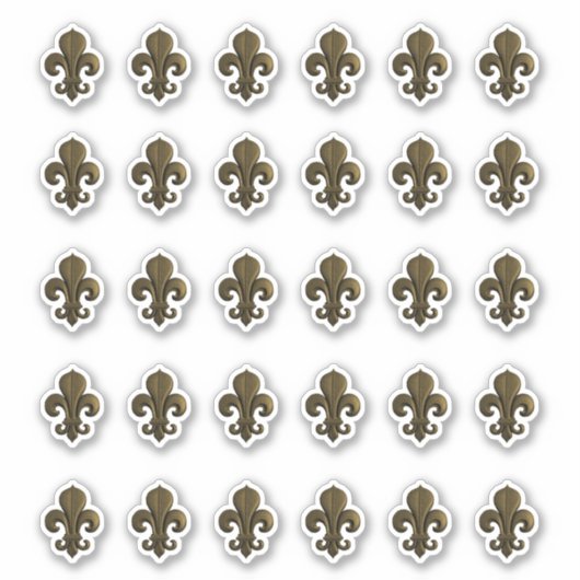 30濃い金ゴールド茶色の(紋章の)フラ・ダ・リヴィンテージ フランスの シール (正面)