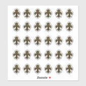 30濃い金ゴールド茶色の(紋章の)フラ・ダ・リヴィンテージ フランスの シール (シート)