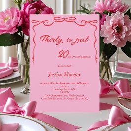 30番目おもしろいの編集可能な印刷可能な誕生日招待状 招待状