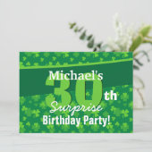 30番目のサプライズ誕生日グリーンシャムロックG002C 招待状 (スタンド正面)
