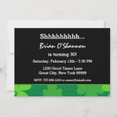 30番目のサプライズ誕生日グリーンシャムロックG002C 招待状 (裏面)