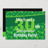 30番目のサプライズ誕生日グリーンシャムロックG002C 招待状 (正面/裏面)