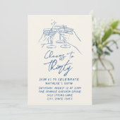 30番目のドドル応援から30番目の沿岸写真誕生日 招待状 (スタンド正面)