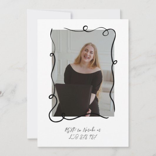 30番目の牛の女予測できなの子は私に30話す誕生日 招待状 (裏面)