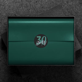 30番目の緑 |ブラック誕生日記念日パーティー | ラウンドシール