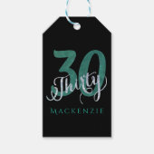 30番目の緑 |誕生日カスタム感謝パーティーのお願い ギフトタグ (正面)