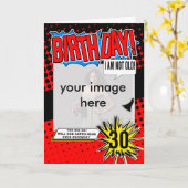 30番目の誕生日カード – スーパーヒーロー カード (黄色い花)