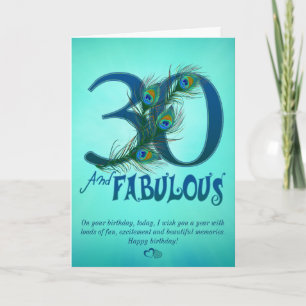 30番目の誕生日テンプレートカード カード